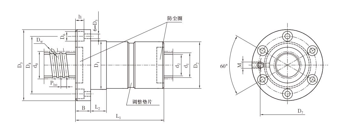 DKFZD4025-5滚珠丝杠